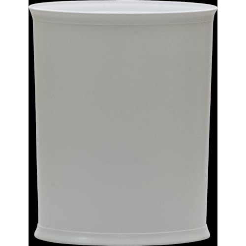 Design Line Wastebasket, 13 Quart Oval, White